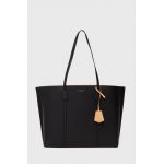 Tory Burch poseta de piele culoarea negru