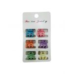 En-gros Set 6Clesti pentru par marime mica 3cm, din silicon, multicolor