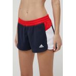 adidas Performance pantaloni scurti HE6061 femei, culoarea albastru marin, modelator, medium waist