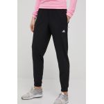 adidas Performance pantaloni de antrenament Versatile femei, culoarea negru, drept, high waist