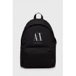 Armani Exchange rucsac barbati, culoarea negru, mare, cu imprimeu
