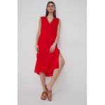 Pepe Jeans rochie Matilda culoarea rosu, midi, drept