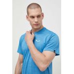 Salewa tricou sport Puez Melange culoarea turcoaz, melanj