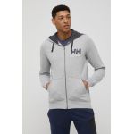 Helly Hansen hanorac de bumbac bărbați, culoarea gri, cu imprimeu 34163
