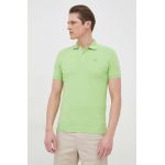 La Martina tricou polo barbati, culoarea verde, neted