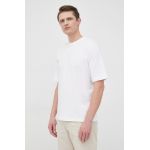 Resteröds tricou din bumbac culoarea alb, neted