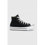 Converse tenisi Chuck Taylor All Star Eva Lift femei, culoarea negru