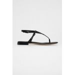 Emporio Armani sandale de piele femei, culoarea negru