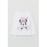 OVS longsleeve copii culoarea alb