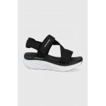 Skechers sandale femei, culoarea negru, cu platforma