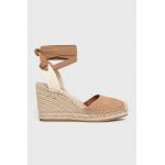 Aldo espadrile din piele intoarsa Efemina culoarea maro, toc pana