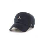 47brand șapcă MLB Los Angeles Dodgers culoarea negru, cu imprimeu  B-BSRNR12GWS-BKA