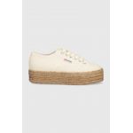 Superga tenisi femei, culoarea bej