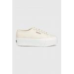 Superga tenisi femei, culoarea bej