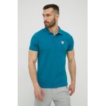 Rossignol polo de bumbac culoarea verde, neted