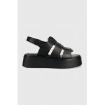 Vagabond Shoemakers sandale de piele Courtney femei, culoarea negru, cu platforma