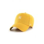 47brand șapcă New York Yankees culoarea galben, cu imprimeu
