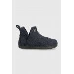 Birkenstock papuci de lana pentru copii culoarea albastru marin