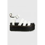 Dr. Martens sandale de piele femei, culoarea alb, cu platforma DM27296100.Blaire.Quad-White.Hydr