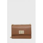 Furla poseta de piele culoarea maro