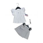 Compleu fete 2-12 ani, cu fusta pantalon, made in Italy, 6 la set engros