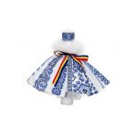 Lumanare botez traditionala Tricolor albastra, en-gros
