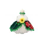 Lumanare botez traditionala Verde cu ciucurasi, en-gros
