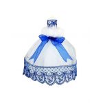 Lumanare eleganta pentru botez culoare alba, en-gros