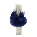 Lumanare eleganta pentru botez culoare bleumarin, en-gros