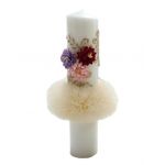 Lumanare eleganta pentru botez multicolora, en-gros