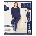 Pijamale Dama Battal Compact Penye Baki 52 Engros