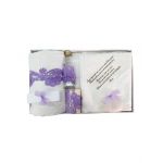 Trusou botez complet pentru fete, 7 piese, dantela mov, en-gros