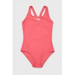 Fila costum de baie dintr-o bucată pentru copii culoarea roz