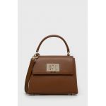 Furla poseta de piele culoarea maro