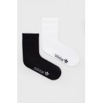 adidas Originals sosete HL9424 (2-pack) femei, culoarea negru