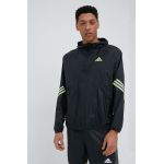 adidas Performance windbreaker culoarea negru, de tranzitie, oversize