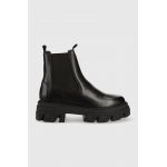 Aldo ghete chelsea de piele Bigtrek femei, culoarea negru, cu platforma