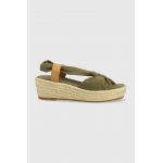 Gant sandale Bohowill culoarea verde, cu platforma