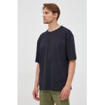 Lindbergh tricou din bumbac culoarea negru, neted