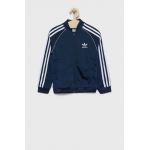 adidas Originals bluza copii culoarea albastru marin, cu imprimeu