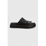 Dr. Martens șlapi de piele bărbați, culoarea negru DM27398001.Tate-Black.Bran