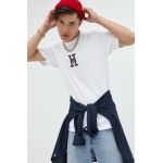 HUF tricou din bumbac X Trasher culoarea alb, cu imprimeu