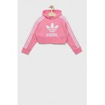 adidas Originals bluza copii culoarea roz, cu imprimeu