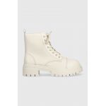 Aldo bocanci de piele Bigmark femei, culoarea bej, cu platforma