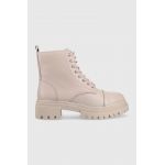 Aldo bocanci de piele Bigmark femei, culoarea bej, cu platforma