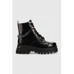 Aldo bocanci de piele Grandeur femei, culoarea negru, cu platforma