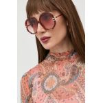 Chloé ochelari de soare femei, culoarea maro