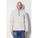 Columbia bluză M Helvetia Hoodie bărbați, culoarea bej, cu glugă, cu model 2013705