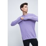 Medicine pulover de bumbac barbati, culoarea violet, light