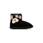 Emu Australia cizme de zapada din piele intoarsa Wallaby Mini Play culoarea negru